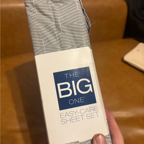 The Big One Easy-Care Twin XL Sheet Set in Light Gray - Picture 3 of 7